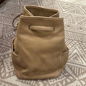 COACH pebble leather cream backpack style handbag